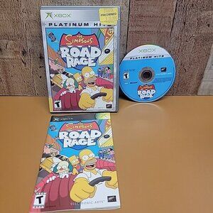 Simpsons Road Rage (Microsoft Xbox, 2001) Complete Tested & Works